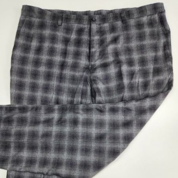 PGA Tour men's golf pants 44x32 gray checkered - Picture 1 of 4